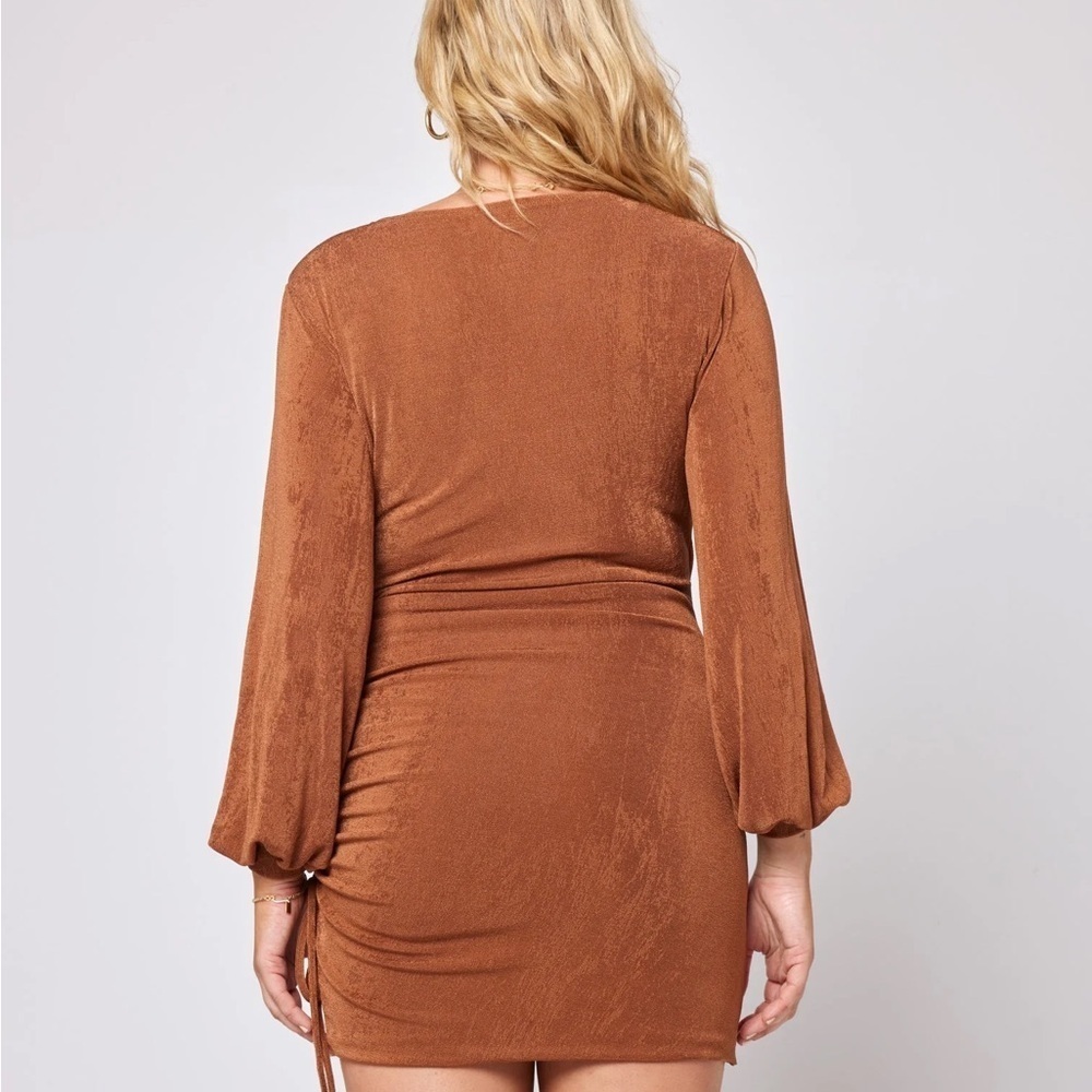 NWT L Space Melissa Dress Size Small color is coffee - Picture 6 of 9